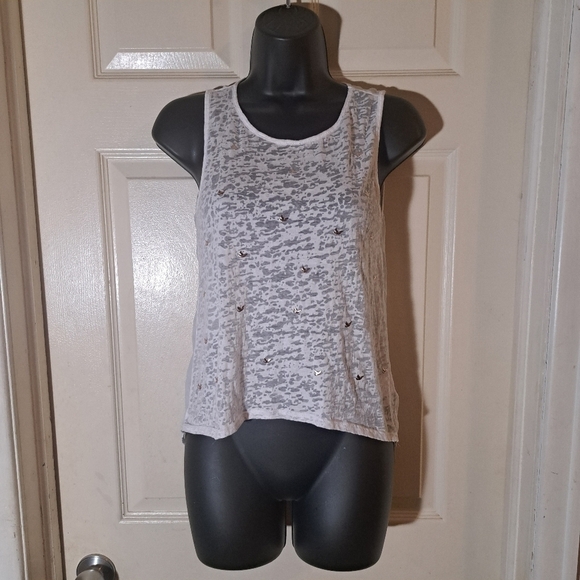 Dream out loud semi- sheer tank top with bird decal size XS - Picture 1 of 6